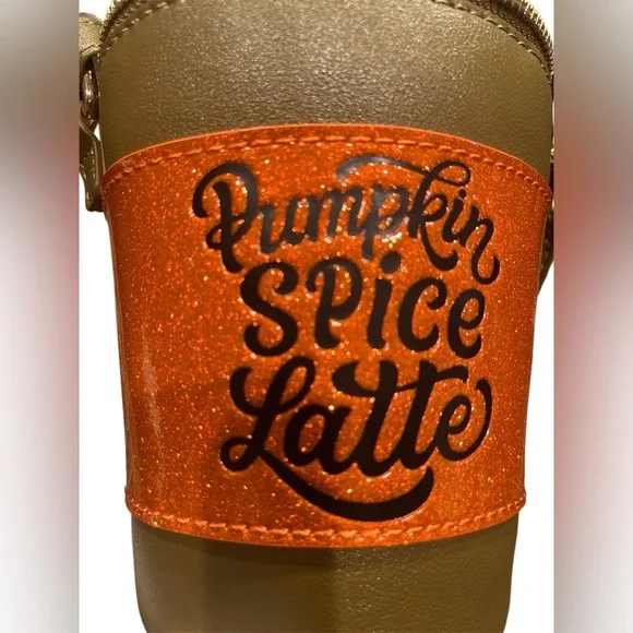 NWT Pumpkin Spice Latte crossbody bag!! Great for a fall accessory or Halloween - Picture 6 of 10